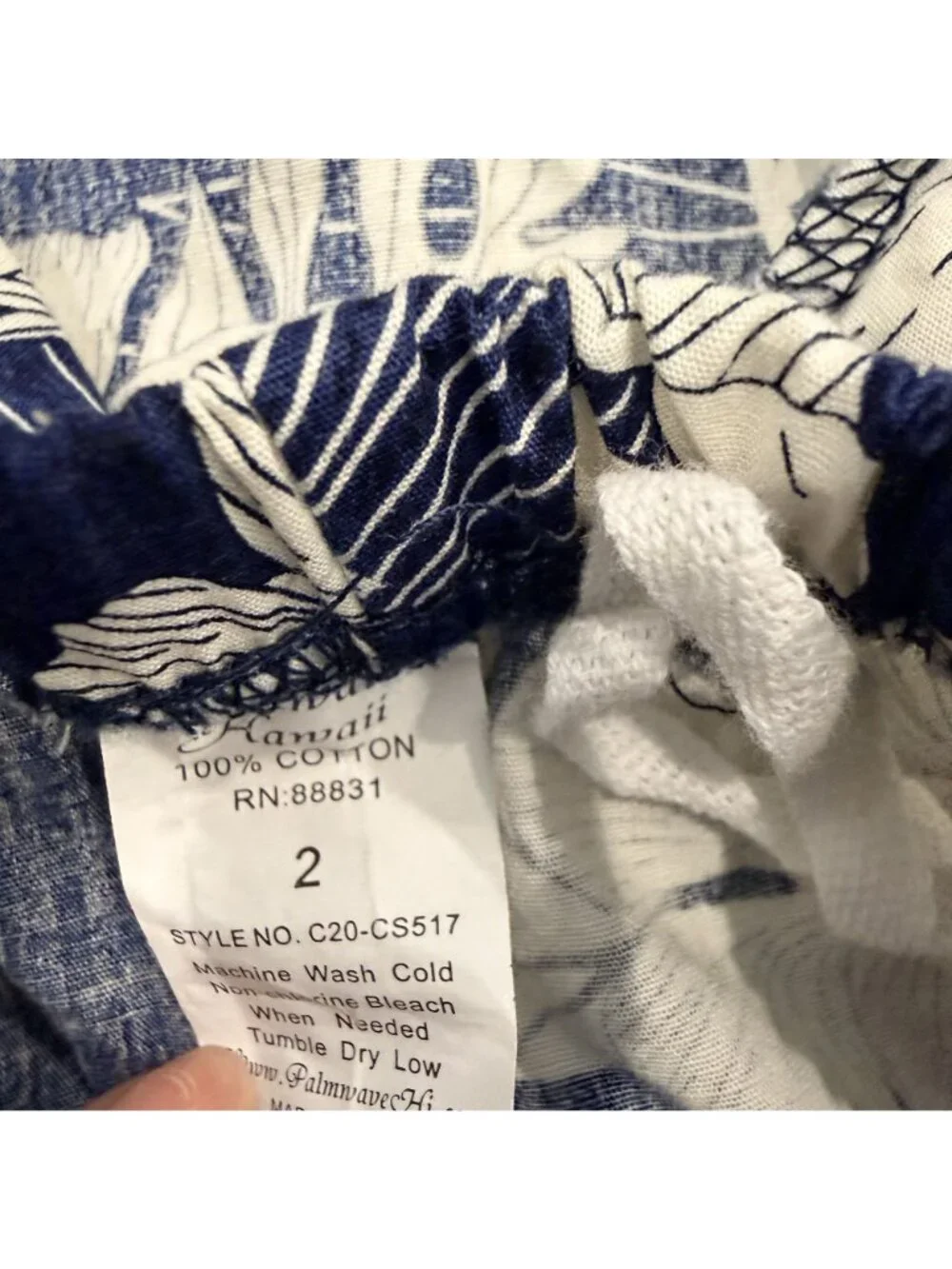 Favant Hawaii Toddler Boys 2 Blue White Hawaiian Shirt Shorts Set Aloha